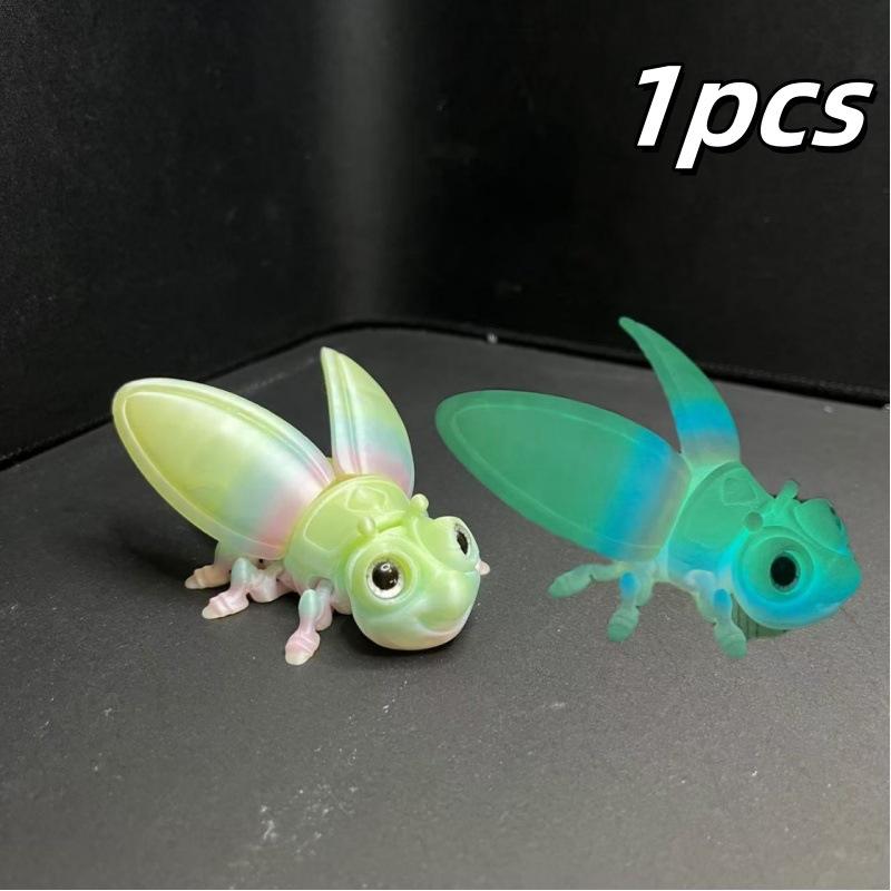 

3D Printed Magnetic Firefly Glow-in-the-dark Fridge Magnet Firefly Cute Whiteboard Magnet Sticker Home Decoration Gift