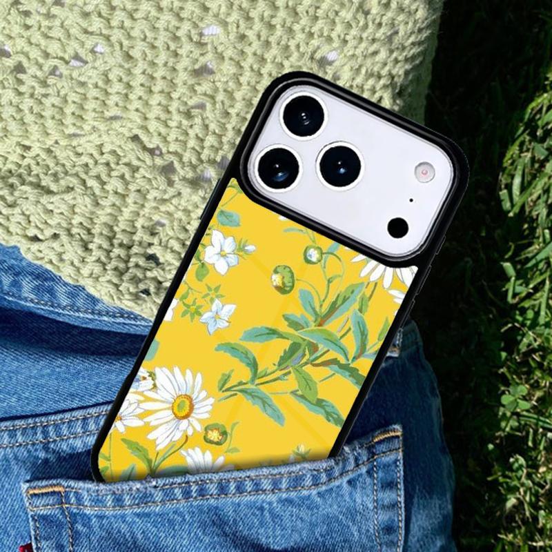 Daisy White Yellow Flower Phone Case Cover for IPhone 11 12 13 14 15 16e 17 Pro Max Coque for IPhone 17 Air