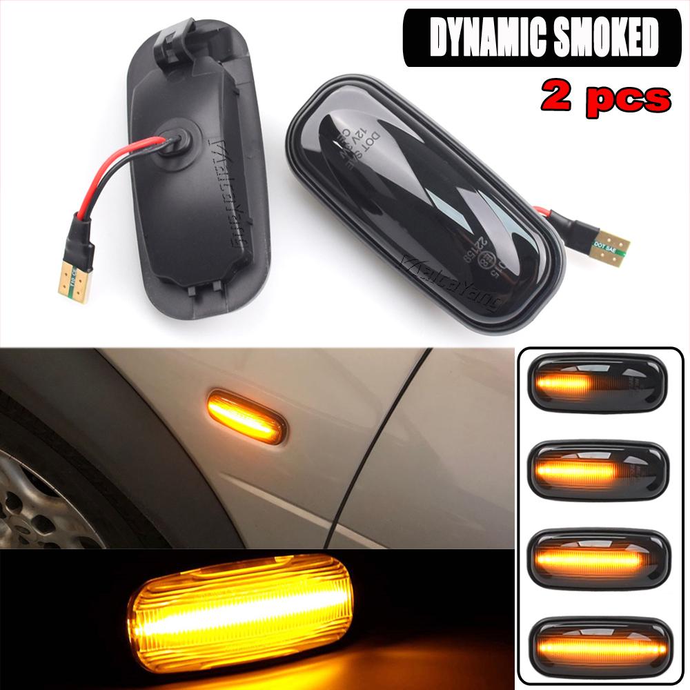 For Land Rover Defender TD5 98-15 Freelander 1 02-05 Discovery 2 99-04 2Pcs LED Side Marker Lamp Turn Signal Indicator Light