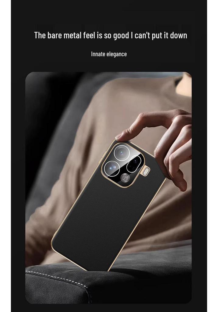 Oppo Find X9 Pro Premium Leather Phone Case - Stylish Protective Cover for Men and Women with Built-in Lens Protection.