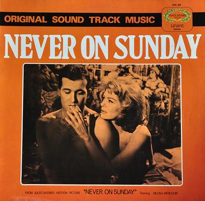 LP Record MANOS HADJIDAKIS  Never On Sunday Original Sound Tra HM607 Hallmark Record 1968 UK CountryFolk Used