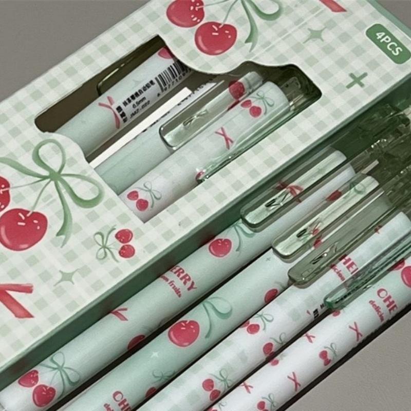 4Pcs 0.5mm Mechanical Pencils With Eraser Smooth Writing Erasable Automatic Pencil School Office Supplies Student Stationery