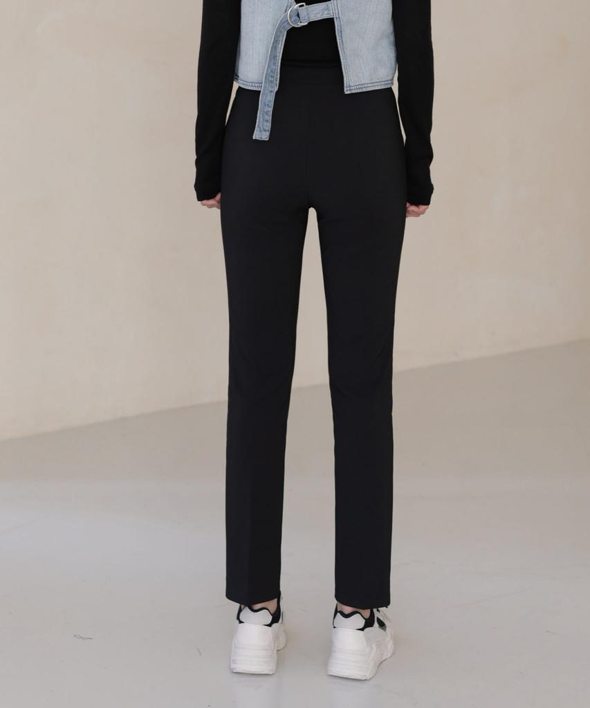 Jikeulib Secret Banding Spandex Slim Fit Straight Slacks