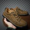 Spring and Autumn Men's Leather Shoes Handmade Sewn Men's Shoes Genuine Leather Men's Casual Leather Shoes Men's Shoes Loafers Casual Handmade Shoes