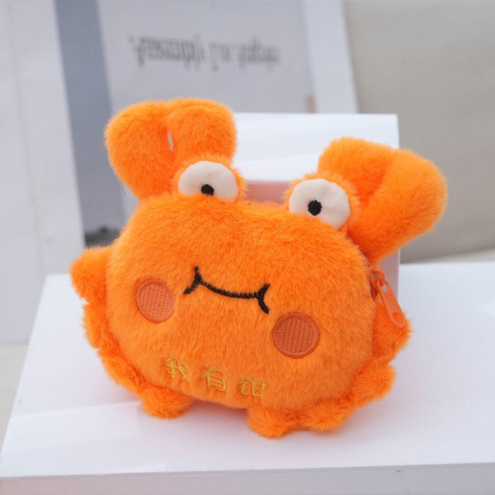 Multi-functional Crab Doll Keychain Stuffed Animals Crab Plush Pendant  School Bags