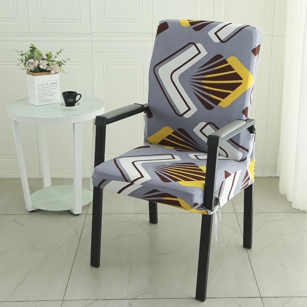 Printed Floral Elastic Computer Office Chair Cover Anti-dirty Rotating Stretch Gaming Desk Seat Chair Slipcover for Armchair