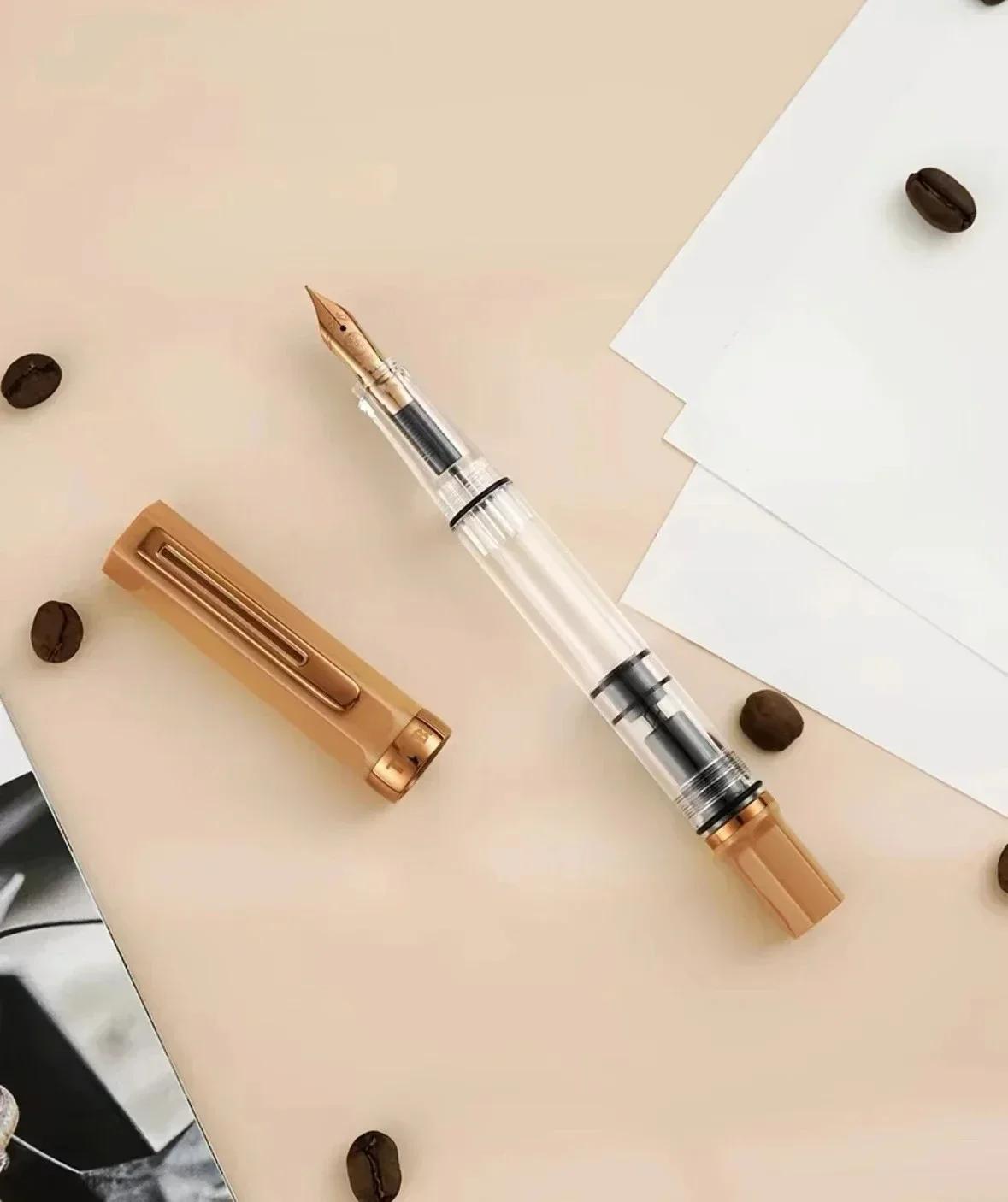 

Нова поршнева ручка TWSBI ECO з прозорої смоли, тримач для ручки, велика ємність для чорнила, для студентів, ділові витратні матеріали, подарунок F(0.5-0.6mm)