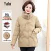 Yalu Women's Mid-Length 90% Duck Down Winter Jacket with Rex Rabbit Fur Collar