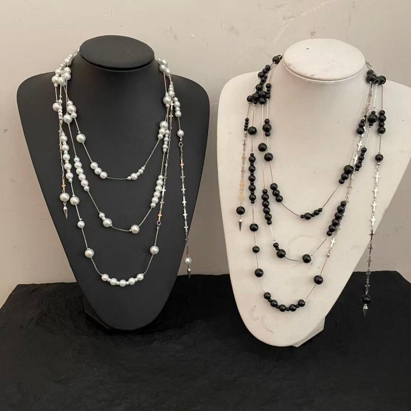 Irregular Pearl Layered Necklace - Spicy Girl Choker Style