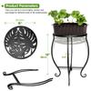 Metal Plant Stand Metal Tall Plant Stand 15-Inch Decorative Planter Rack Round Flower Shelf for Bedroom Garden Porch Patio