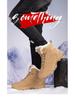 Men's Large-Size Outdoor Snow Hiking Boots - Military Combat Style, Plus Velvet, Warm, High-Top Field Boots
