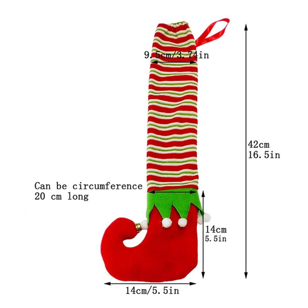 Christmas Chair Leg Socks Floor Protector Stockings Chair Feet Cover Shoes for Dining Chairs for Holiday Home Decoration