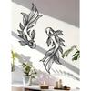 2pcs Minimalist Koi Fish Metal Wall Art, Home Decor Feng Shui, Modern Interior Design for Living Room