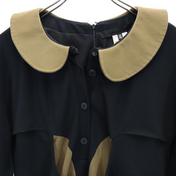 KARL LAGERFELD Short sleeve tight one piece 40 Black x tea Women Used