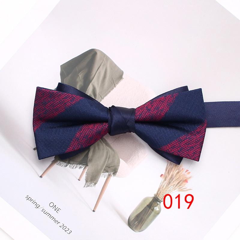 Rael Striped Bow Tie Plaid Polyester Bow Tie Men'S Casual Shirt Accessories Bow Tie
