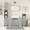 3 Piece Bathroom Furniture Set Concrete Grey Particleboard