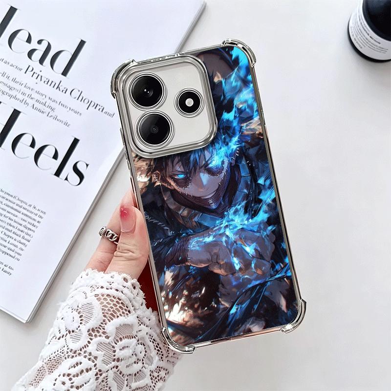 

MHA My Hero Dabi Soft Phone Case For Xiaomi Redmi Note 14 15 Pro Plus 13 12 11S 11T 5G 10 9S 9 Plating Anti-Fall Fundas Redmi Note 12 Pro 5G
