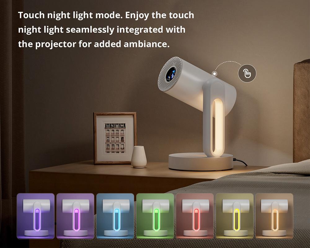 ETOE Starfish Projector with Built-in Android TV 11.0 and 140° Rotation