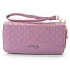Fashionable Lychee Patterned Multi Slot Mobile Phone Bag with Double Zipper Wallet for Women