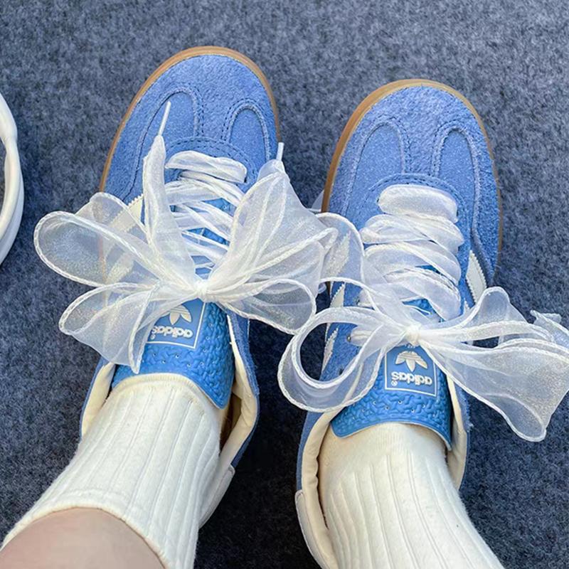 Cordones para Zapatillas Deportivas DE Training Blancos de Cuero, Cordones para Zapatos Casuales de Ocio, Cordones de Hilo de Cola de Pez de 4 cm de Ancho, Lazo de Chifón
