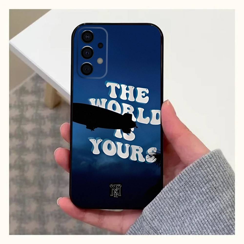 

S-Scarface The World Is Yours Phone Case For Samsung Galaxy A20,A21s,A22,A31,A32,A52,A53,A72,73,A80,A91 Soft Black Cover Samsung a30 a20