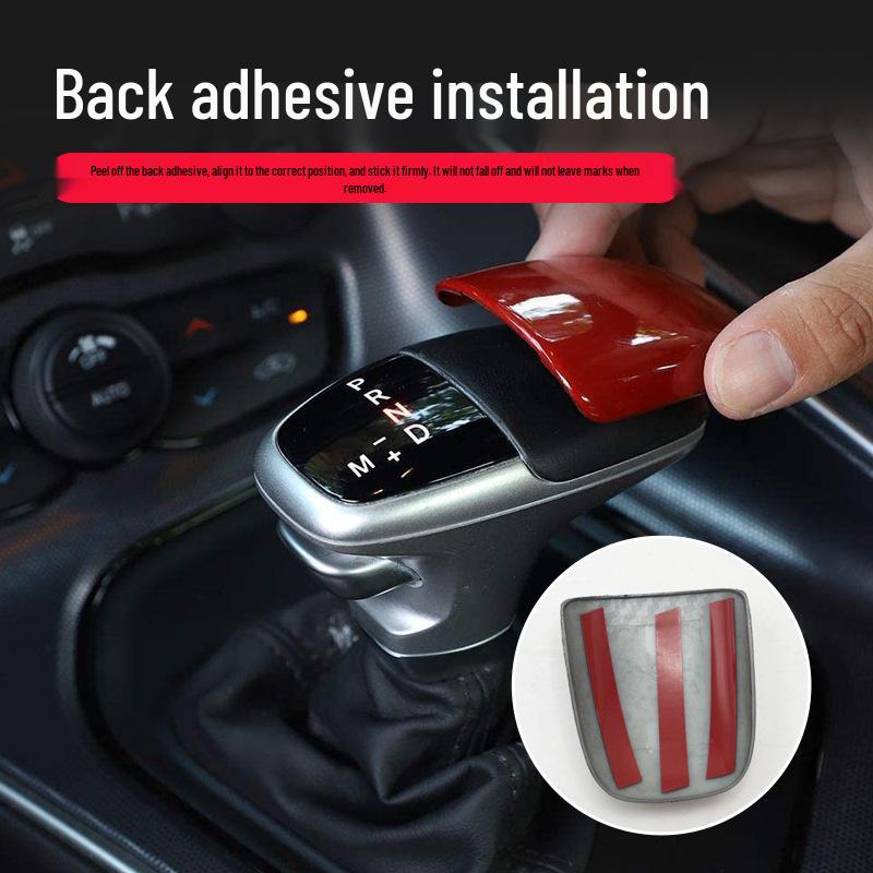 Dodge Challenger Gear Shift Knob Cover (2015-2021) - ABS Carbon Fiber Decorative Sticker