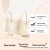 Floral Seamless Lace Trim Bra for Young Girls - Wire-Free, Anti-Sag, Small Bust Support