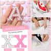26pcs A-Z English Letter Glitter Pearls Rhinestone Patches Repair Embroidered Sew on Appliques,Patches for DIY Clothes Bags Hats