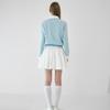 Goxo Double Flare Skirt Smile Heart White