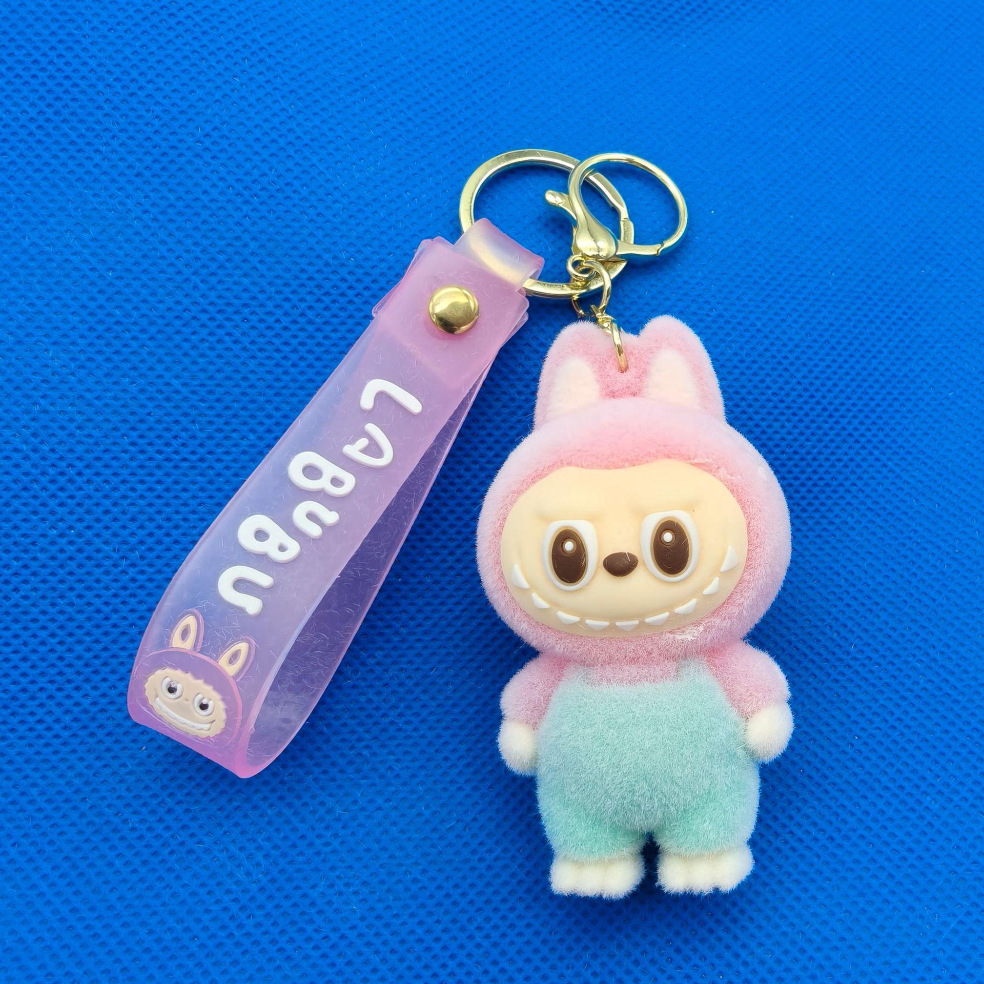

Лабубу Лабубу Брелок Мультяшная Кукла с Выступающими Зубами Подвеска для Рюкзака Трансграничная Плюшевая Кукла розовый