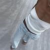 Europe, America spring and summer Europe and America popular women's clothing net color simple sexy tube top