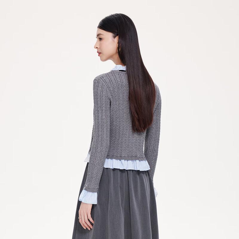 FivePlus Women's College Style Slim-Fit Knit Cardigan