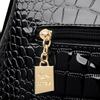 Crocodile pattern glossy shoulder bag women's messenger bag