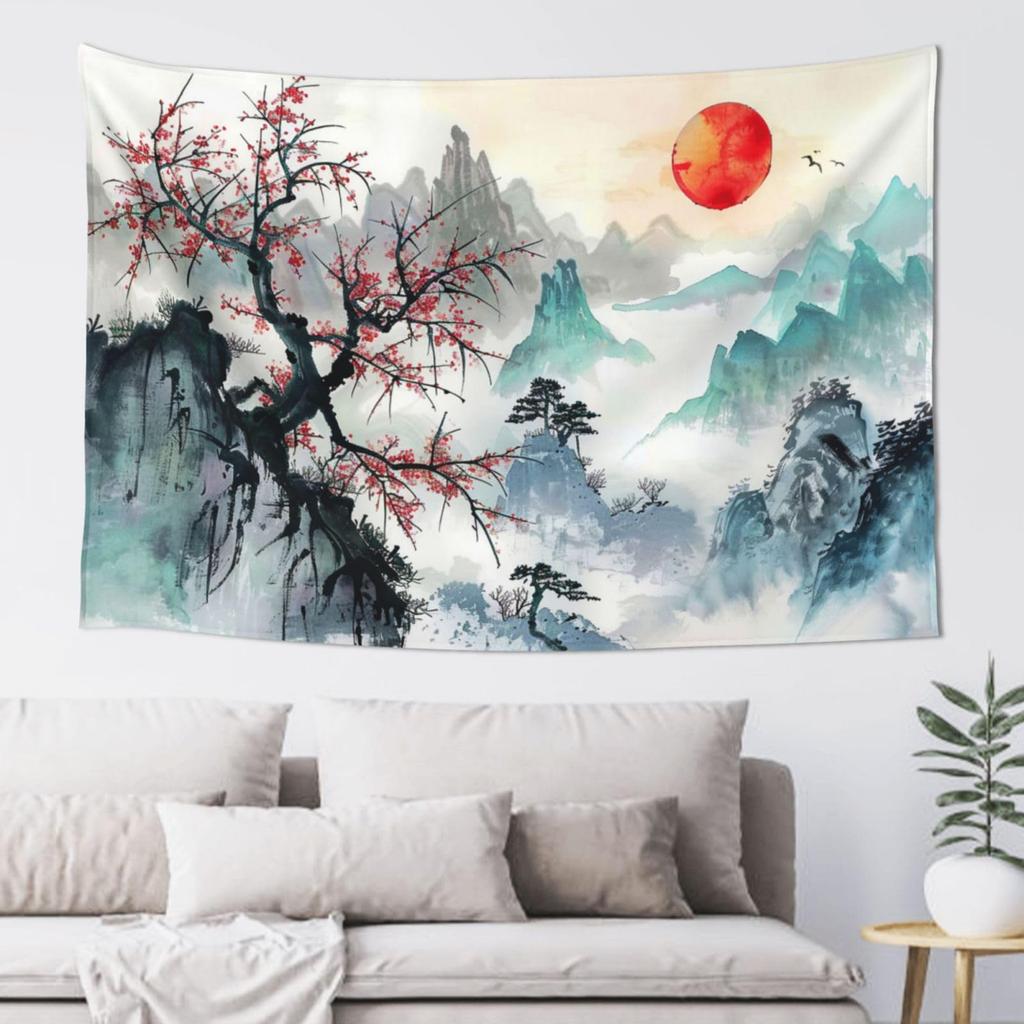 Wildflowers Vertical Wall Hanging, Illustrative Reference Chart Tapestry With Word, Beige White Vintage Tarot Flag Straight