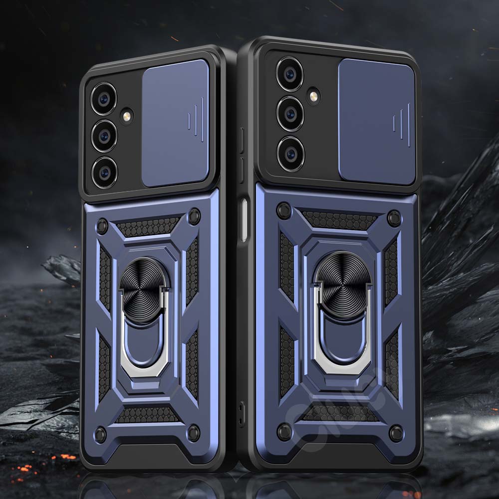

Противоударный бронированный чехол для Samsung Galaxy A15 A14 A54 A34 A55 A25 A24 A05S A04S A71 A51 A52 A23 4G 5G автомобильный держатель для телефона чехол For Samsung A55(5G) синий