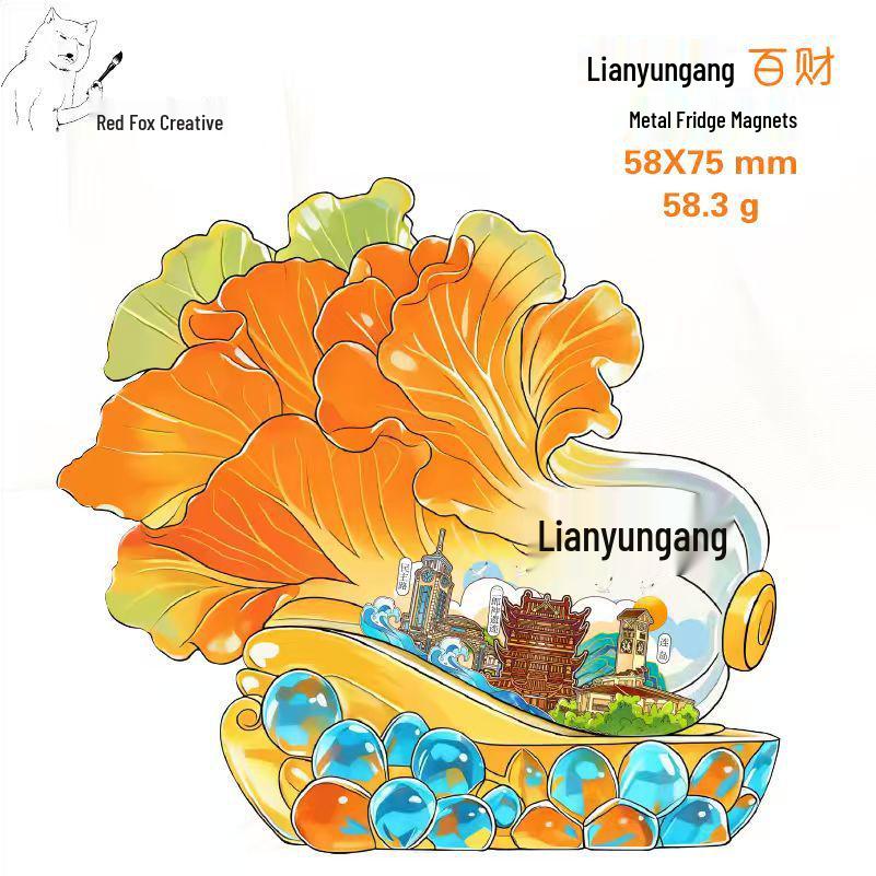Nanjing and Suzhou Wooden Magnet: Cultural Travel Souvenir Decorative Sticker
