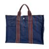 Business Bag Fool toeMM Tote Bag Cotton Navy Unisex Used