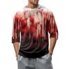 Men's Round Neck Plunger Sleeve T-Shirt Top