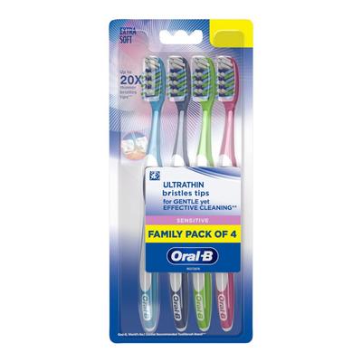 Extra Soft Toothbrush Set for the Whole Family (4 Things), Toothbrush Ultrathin Sensitive Family Extra Soft Set,