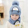 2pcs New Style Winter And Autumn Children's Warm Hat, Cute Knitted Ear Cover And Sweater Hat Windproif And Coldproof Hat for Kids