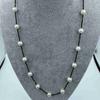 New Arrival 10mm Freshwater Pearl With Black Spinelle Sweater Necklace Fashion Natural Freshwater Pearl Jewelry S925 Necklace