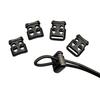 10pcs Black Rope Clamp Cord Lock Stopper Plastic Square Spring Buckle  for Lanyard Chest Tag