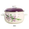 2/3/4/5/6L Household Saucepan with Lid Enamelled Steel Cooking Pot Heat Resistant Multi-Purpose Big Chubby Stew Soup Pot
