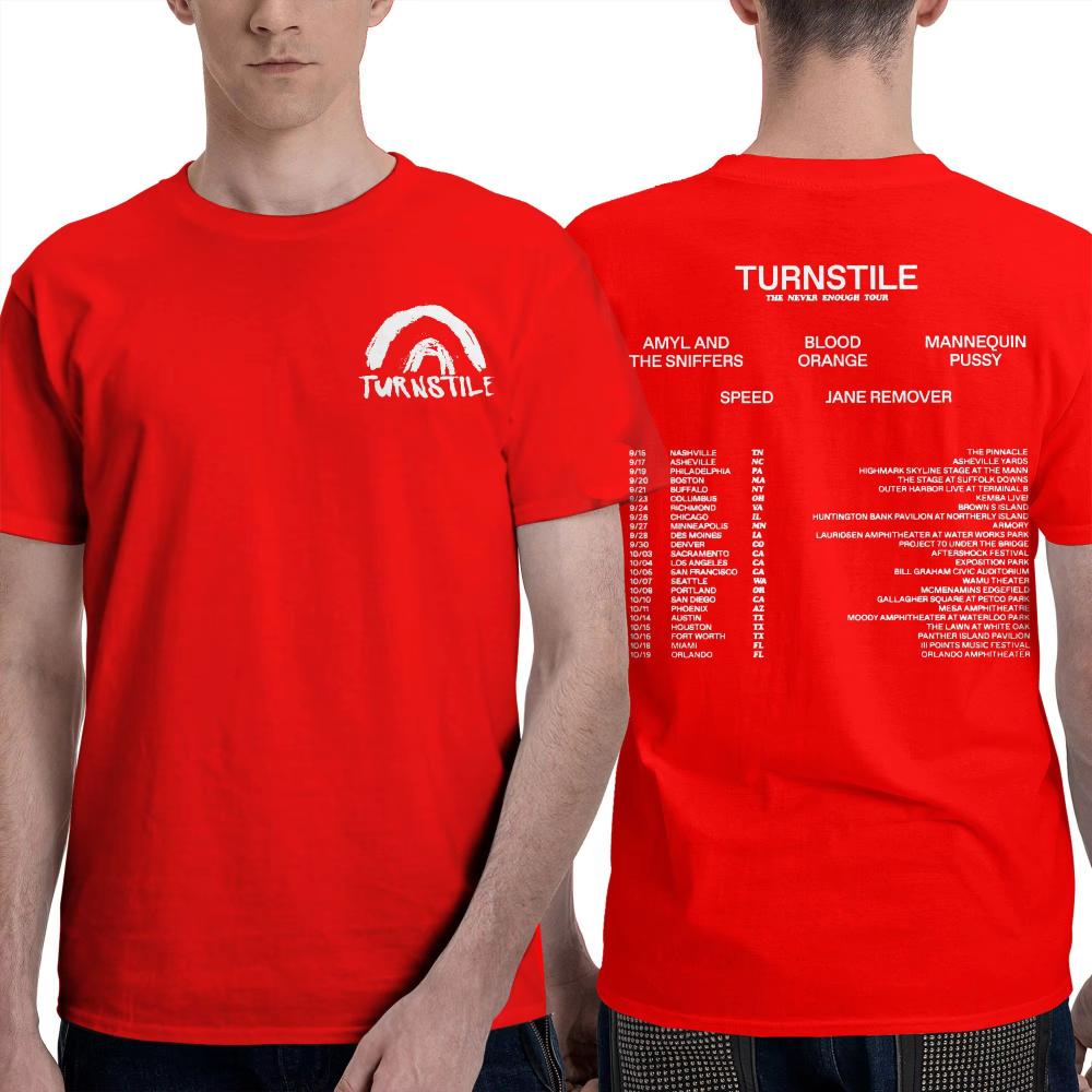 Summer Turnstile Never Enough Album 2026 Bedruckte T-Shirts Accessoires Herren Damen Baumwolle Lustige T-Shirts Übergroße Kurzarm Tops