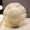 Girl's Sunscreen Lace Straw Hat Summer Children's Sunshade Travel Princess Wind and Snow Spinning Cool Hat