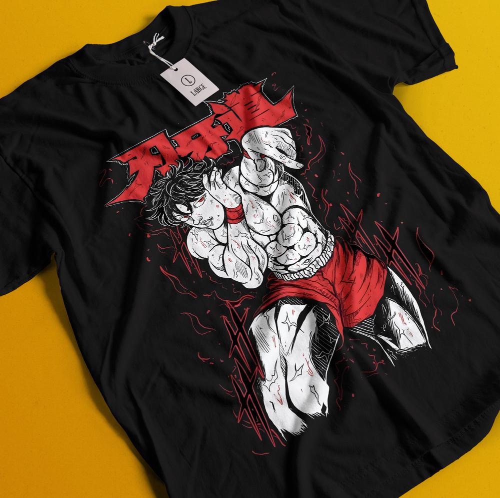 

Футболка Baki The Grappler Футболка Баки Ханма Футболка Юдзиро Футболка Боец Джек Бисквит 2XL