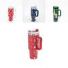 Premium 40oz Handled Car Cup With Innovative 5d Christmas Design Durable 304 Stainless Steel Insulated Beverage Holder