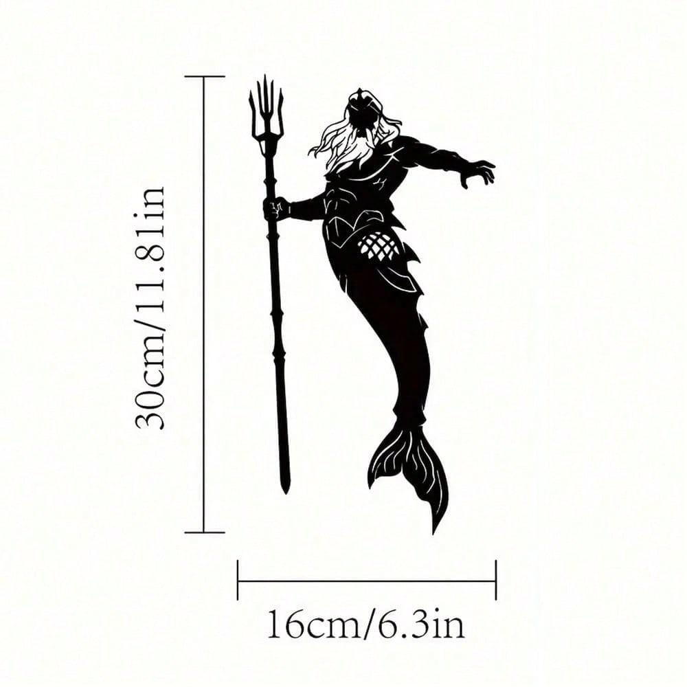 

Artisanal Metal Mermaid & Merman Wall Art, Handmade Fantasy Home Decor, Modern Gothic Mythological Sculpture Atlantis
