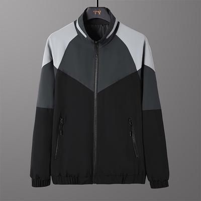 Men's Thin Business Jacket with Stand Up Collar Jacket