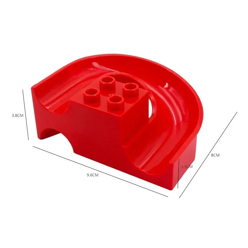 Big Size Building Blocks Marble Race Run Maze Games Compatible Large Bricks Running Ball Chute Giraffe Kids Gift Educational Toy